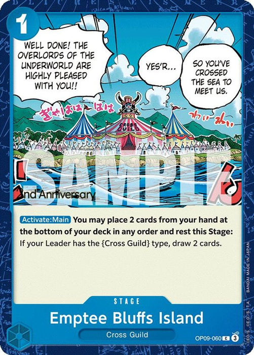 Emptee Bluffs Island (#OP09-060) (Emperors in the New World: 2nd Anniversary Tournament Cards) Near Mint