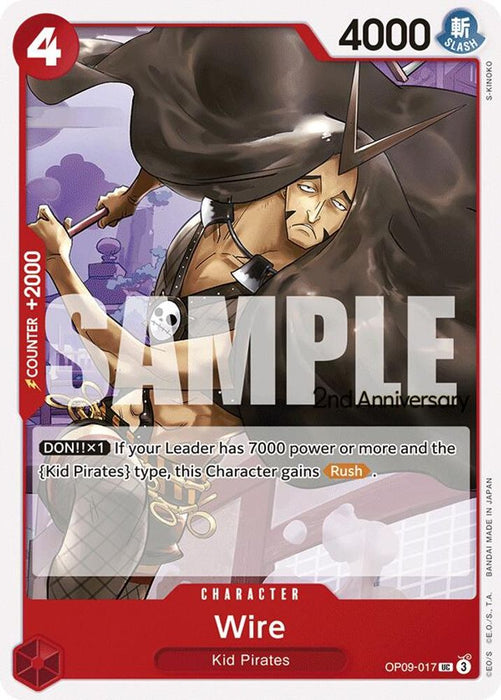 Wire (#OP09-017) (Emperors in the New World: 2nd Anniversary Tournament Cards) Near Mint