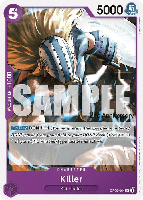 Killer (#OP09-064) (Emperors in the New World: 2nd Anniversary Tournament Cards) Near Mint