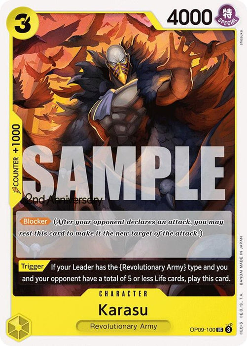 Karasu (#OP09-100) (Emperors in the New World: 2nd Anniversary Tournament Cards) Near Mint