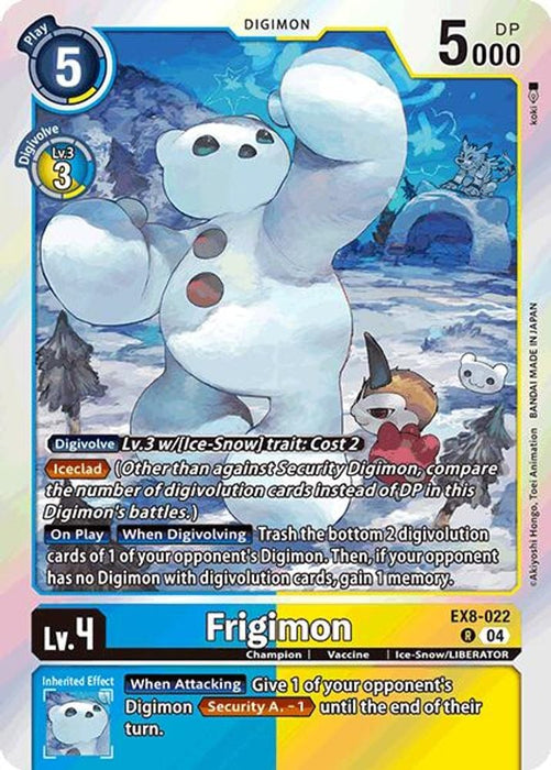 Frigimon (#EX8-022 R) (Chain of Liberation) Near Mint Foil