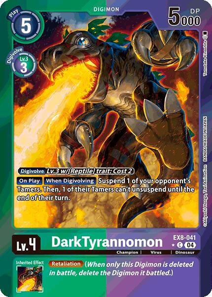 Image for DarkTyrannomon (Limited Foil) (EX8-041 C) - Digimon Card Game