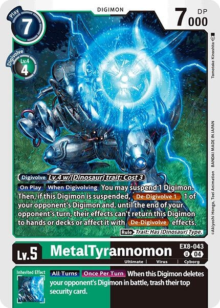 Image for MetalTyrannomon (EX8-043 U) - Digimon Card Game