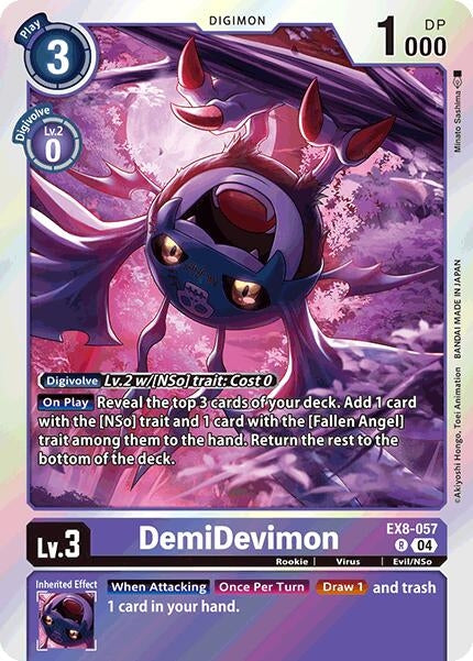 Image for DemiDevimon (EX8-057 R) - Digimon Card Game