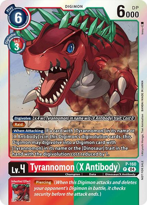 Tyrannomon (X Antibody) (-Chain of Liberation- Upgrade Pack (#P-160 P) (Digimon Promotion Cards) Near Mint Foil