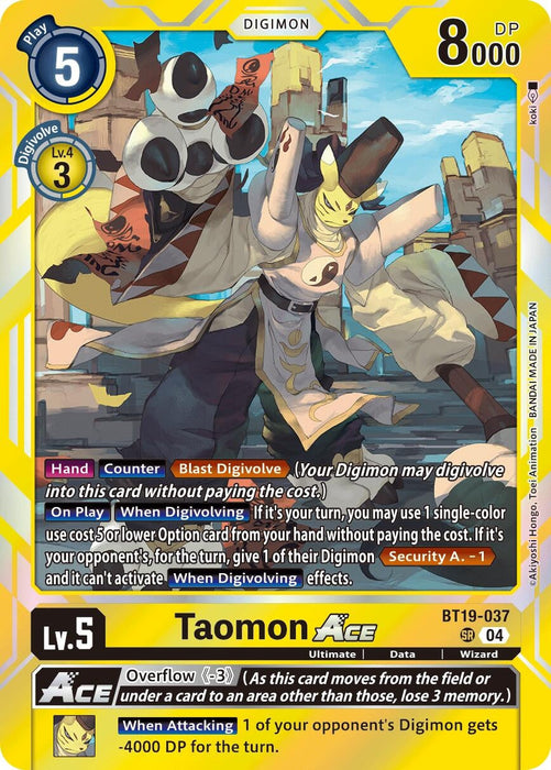 Image for Taomon ACE (BT19-037 SR) - Digimon Card Game