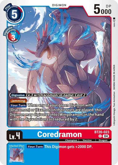 Image for Coredramon - BT20-023 (BT20-023 C) - Digimon Card Game