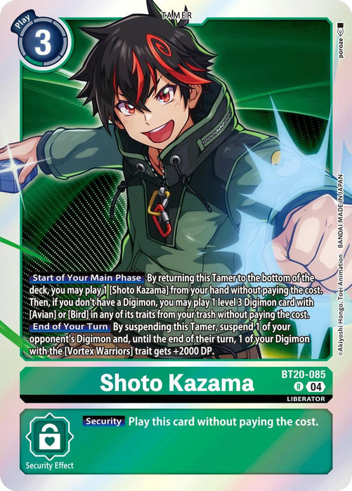 Image for Shoto Kazama (BT20-085 R) - Digimon Card Game