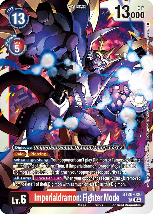 Image for Imperialdramon: Fighter Mode (BT20-020 SR) - Digimon Card Game