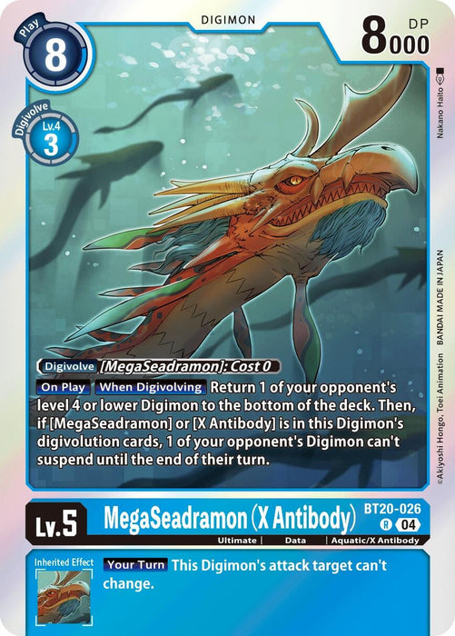 Image for MegaSeadramon (X Antibody) (BT20-026 R) - Digimon Card Game