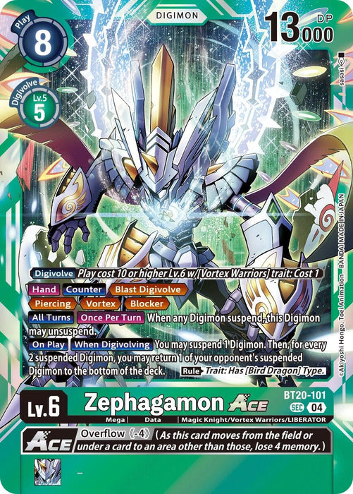 Image for Zephagamon ACE (BT20-101 SEC) - Digimon Card Game