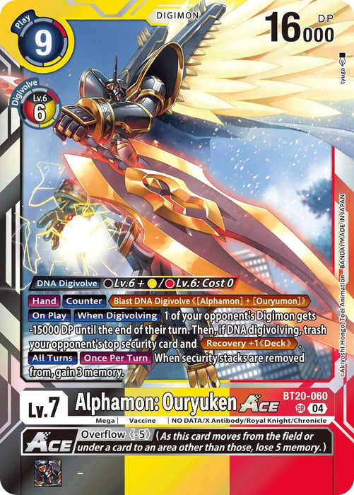 Image for Alphamon: Ouryuken ACE (BT20-060 SR) - Digimon Card Game