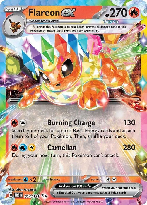 Flareon ex - 014/131 (#014/131) (SV: Prismatic Evolutions) Near Mint Holofoil
