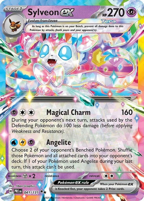 Sylveon ex - 041/131 (#041/131) (SV: Prismatic Evolutions) Near Mint Holofoil