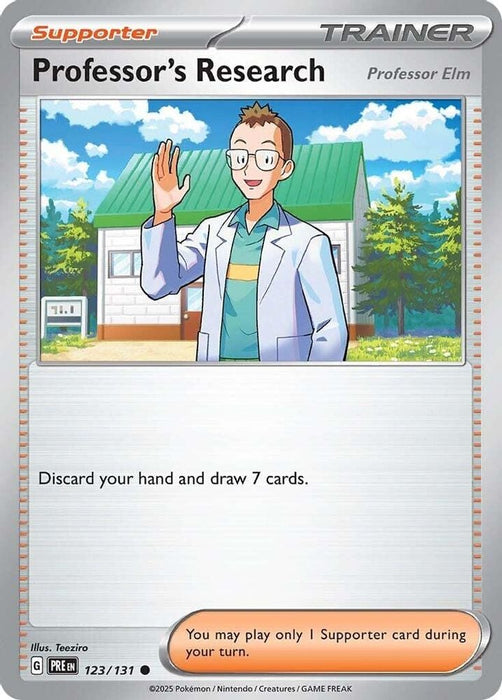 Professors Research Professor Elm (#123/131) (SV: Prismatic Evolutions) Near Mint Reverse Holofoil