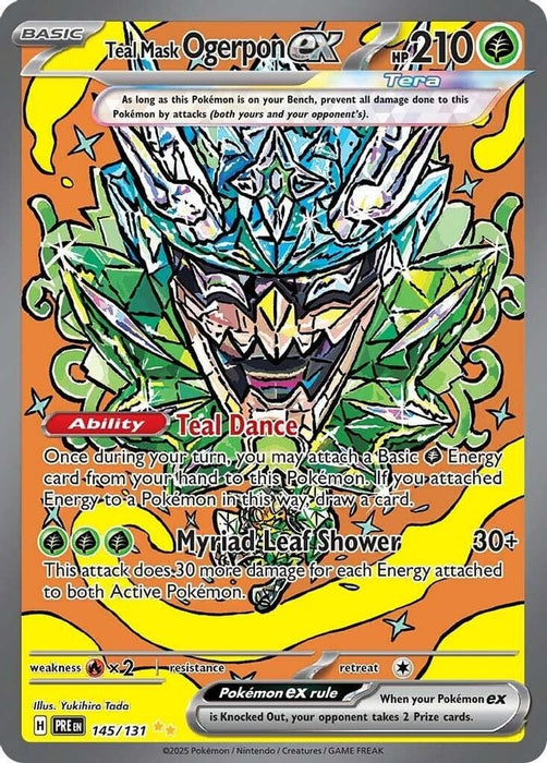 Teal Mask Ogerpon ex 145 131 (#145/131) (SV: Prismatic Evolutions) Near Mint Holofoil