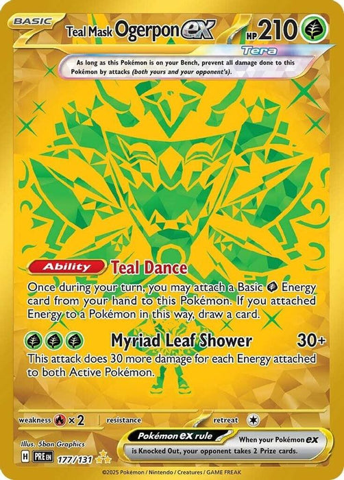 Teal Mask Ogerpon ex - 177/131 (#177/131) (SV: Prismatic Evolutions) Near Mint Holofoil