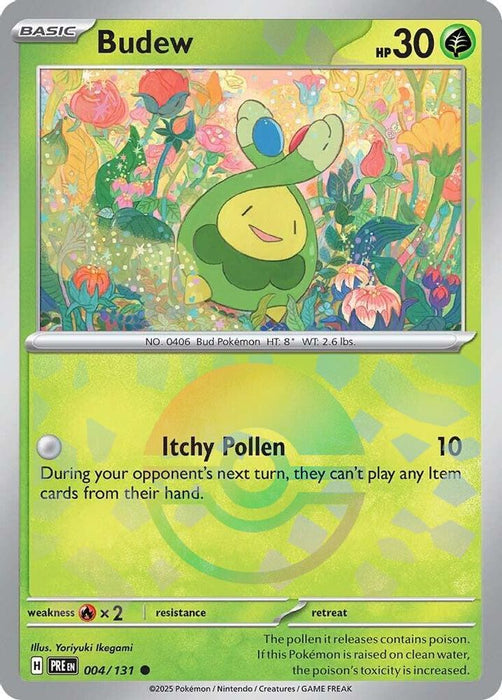 Budew Poke Ball Pattern (#004/131) (SV: Prismatic Evolutions) Near Mint Holofoil