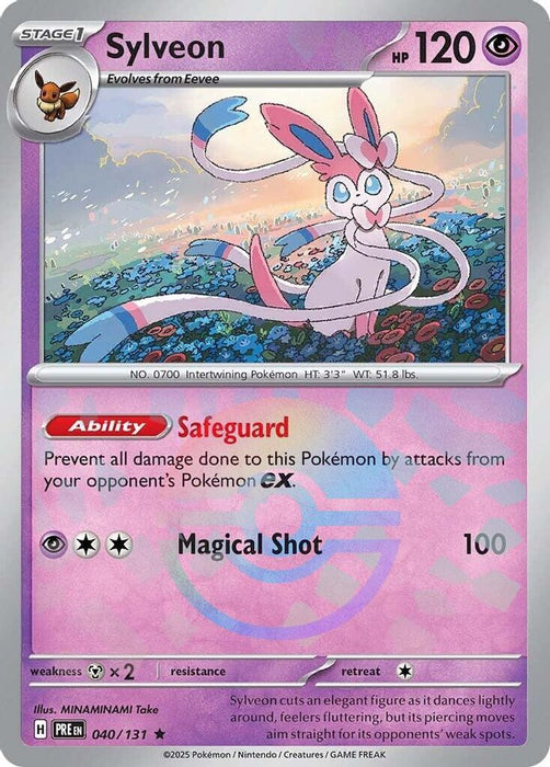 Sylveon (Poke Ball Pattern) (#040/131) (SV: Prismatic Evolutions) Near Mint Holofoil