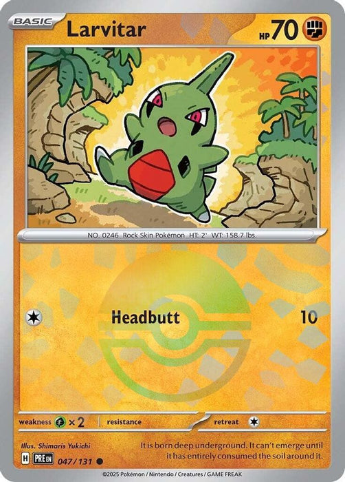 Larvitar (Poke Ball Pattern) (#047/131) (SV: Prismatic Evolutions) Near Mint Holofoil