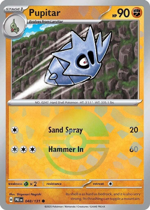 Pupitar (Poke Ball Pattern) (#048/131) (SV: Prismatic Evolutions) Near Mint Holofoil