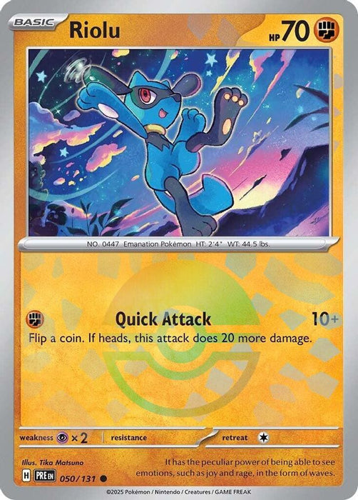 Riolu (Poke Ball Pattern) (#050/131) (SV: Prismatic Evolutions) Near Mint Holofoil