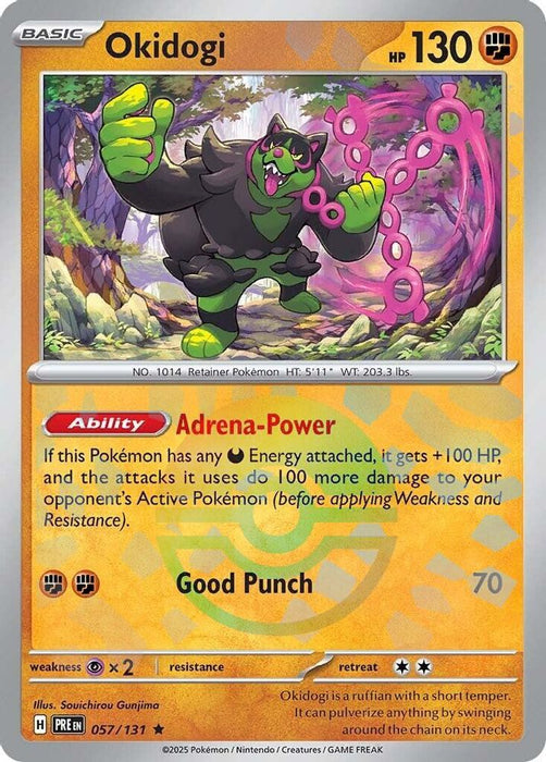 Okidogi (Poke Ball Pattern) (#057/131) (SV: Prismatic Evolutions) Near Mint Holofoil