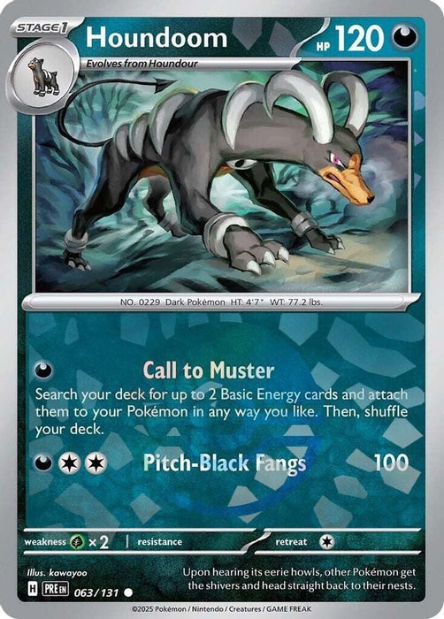Houndoom Poke Ball Pattern (#063/131) (SV: Prismatic Evolutions) Near Mint Holofoil