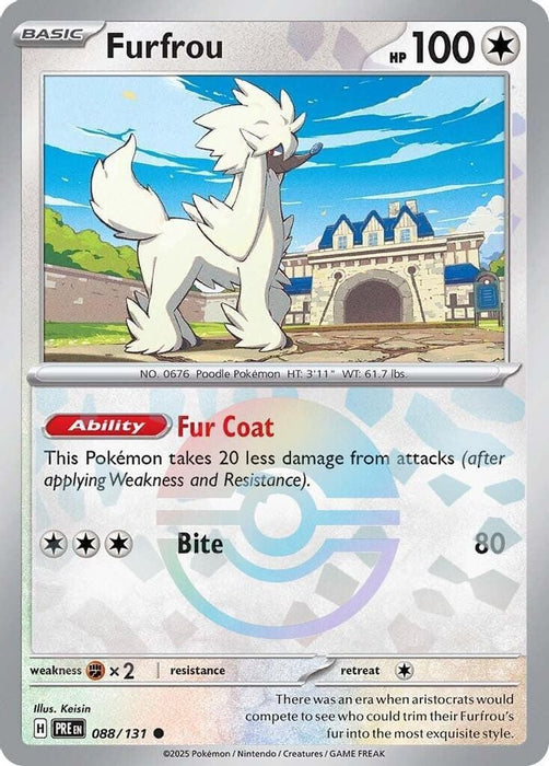 Furfrou Poke Ball Pattern (#088/131) (SV: Prismatic Evolutions) Near Mint Holofoil