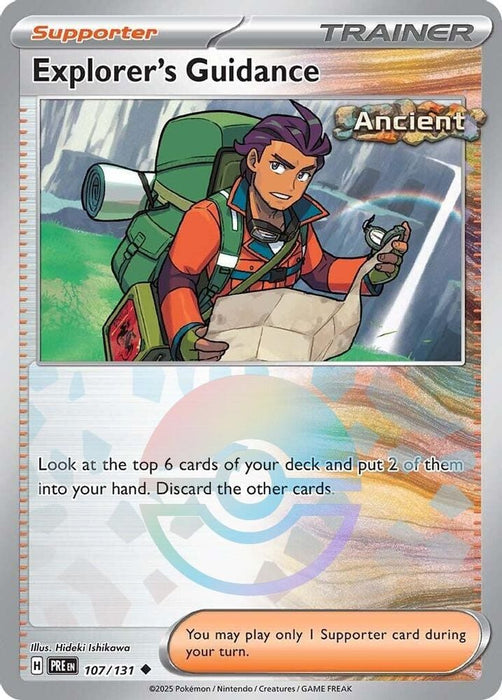 Explorers Guidance Poke Ball Pattern (#107/131) (SV: Prismatic Evolutions) Near Mint Holofoil