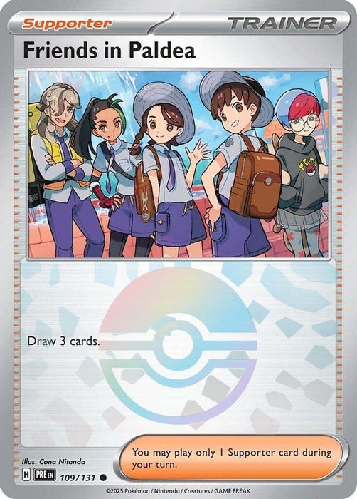 Friends in Paldea 109 131 Poke Ball Pattern (#109/131) (SV: Prismatic Evolutions) Near Mint Holofoil