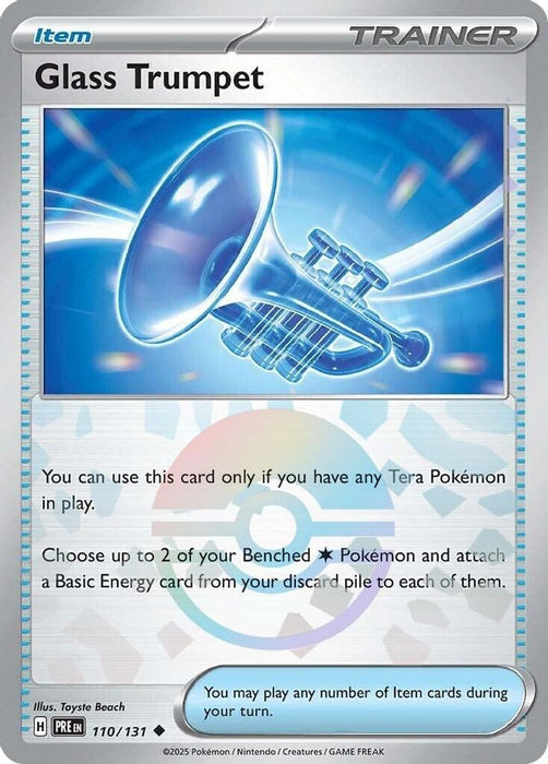Glass Trumpet Poke Ball Pattern (#110/131) (SV: Prismatic Evolutions) Near Mint Holofoil
