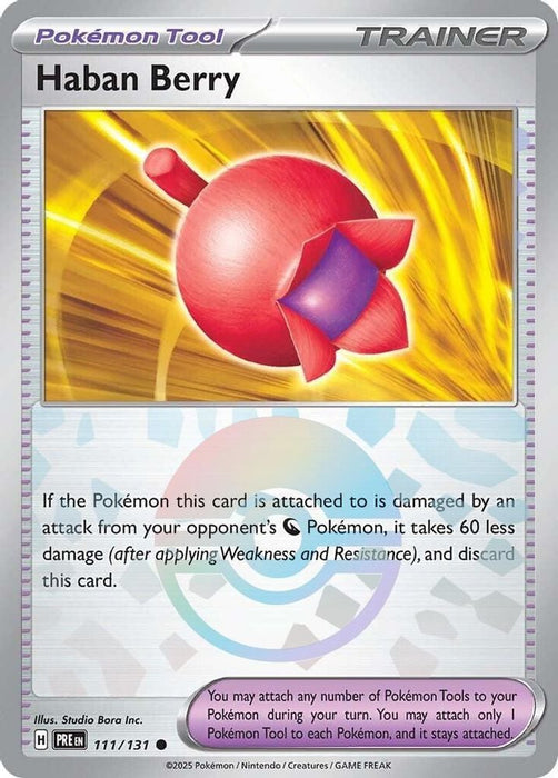 Haban Berry Poke Ball Pattern (#111/131) (SV: Prismatic Evolutions) Near Mint Holofoil