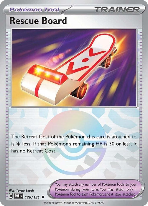 Rescue Board Poke Ball Pattern (#126/131) (SV: Prismatic Evolutions) Near Mint Holofoil
