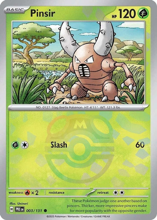 Pinsir Master Ball Pattern (#003/131) (SV: Prismatic Evolutions) Near Mint Holofoil