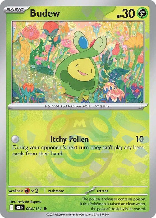 Budew (Master Ball Pattern) (#004/131) (SV: Prismatic Evolutions) Near Mint Holofoil