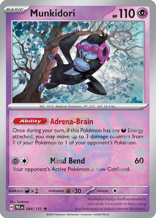 Munkidori (Master Ball Pattern) (#044/131) (SV: Prismatic Evolutions) Near Mint Holofoil