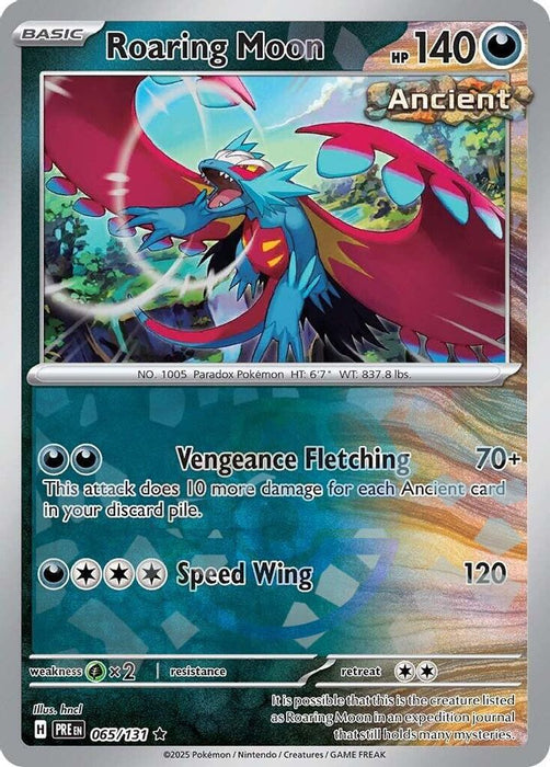 Roaring Moon (Master Ball Pattern) (#065/131) (SV: Prismatic Evolutions) Near Mint Holofoil