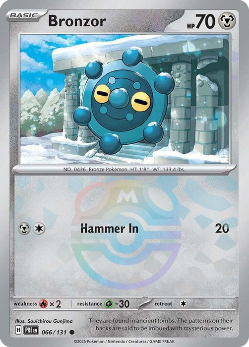 Bronzor (Master Ball Pattern) (#066/131) (SV: Prismatic Evolutions) Near Mint Holofoil