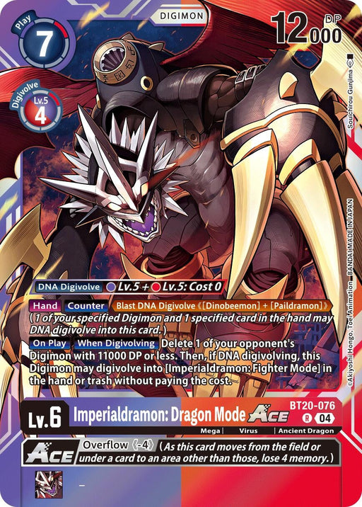 Image for Imperialdramon: Dragon Mode ACE (BT20-076 R) - Digimon Card Game