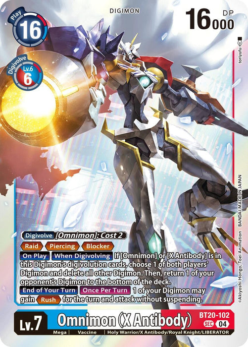 Image for Omnimon (X Antibody) (BT20-102 SEC) - Digimon Card Game
