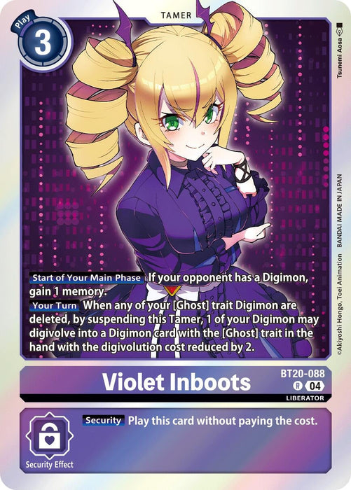 Image for Violet Inboots - BT20-088 (BT20-088 R) - Digimon Card Game