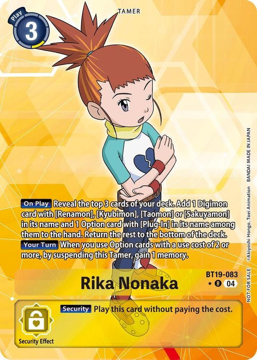 Image for Rika Nonaka (Release Special Booster 2.5: Box Promotion Pack) (BT19-083 R) - Digimon Card Game
