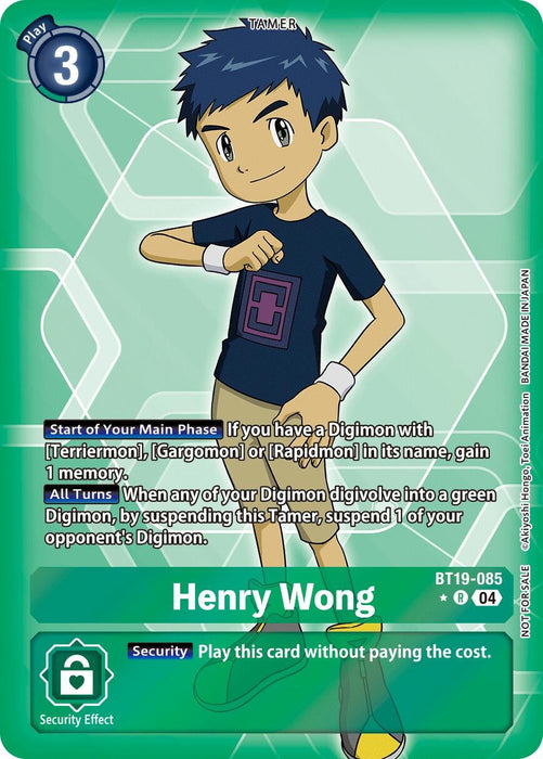 Image for Henry Wong (Release Special Booster 2.5: Box Promotion Pack) (BT19-085 R) - Digimon Card Game