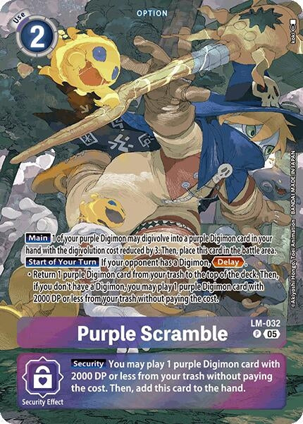 Image for Purple Scramble (Alternate Art) (LM-032 P) - Digimon Card Game
