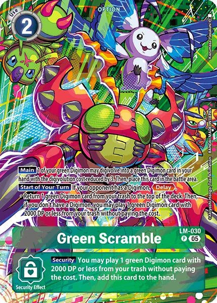 Image for Green Scramble (Alternate Art) (LM-030 P) - Digimon Card Game
