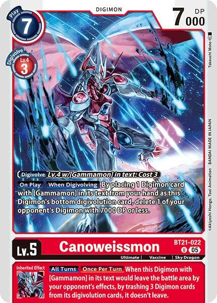 Image for Canoweissmon (BT21-022 U) - Digimon Card Game