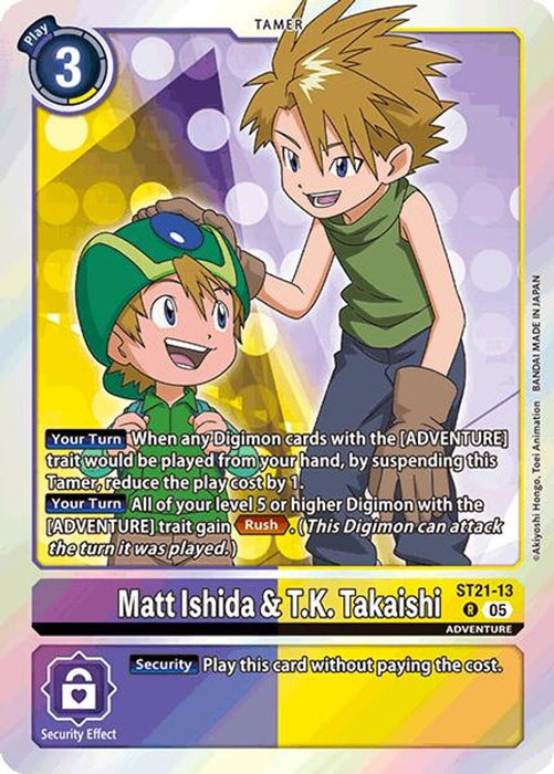Matt Ishida & T.K. Takaishi (#ST21-13 R) (Starter Deck 21: Hero of Hope) Near Mint Foil