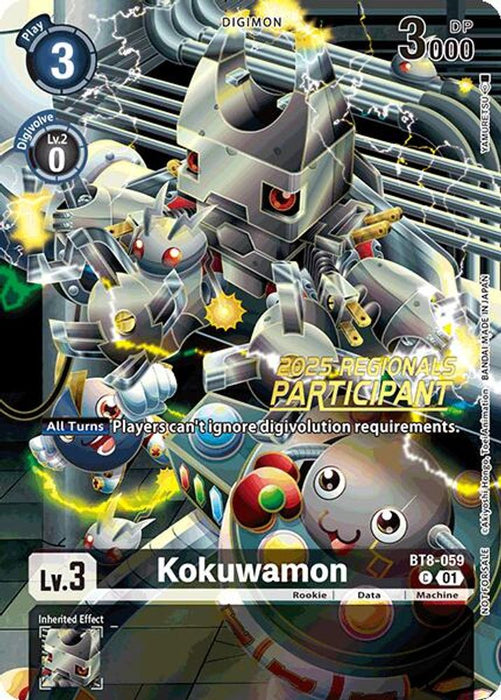 Kokuwamon (2025 Regionals Participant) (#BT8-059 C) (New Awakening) Near Mint Foil