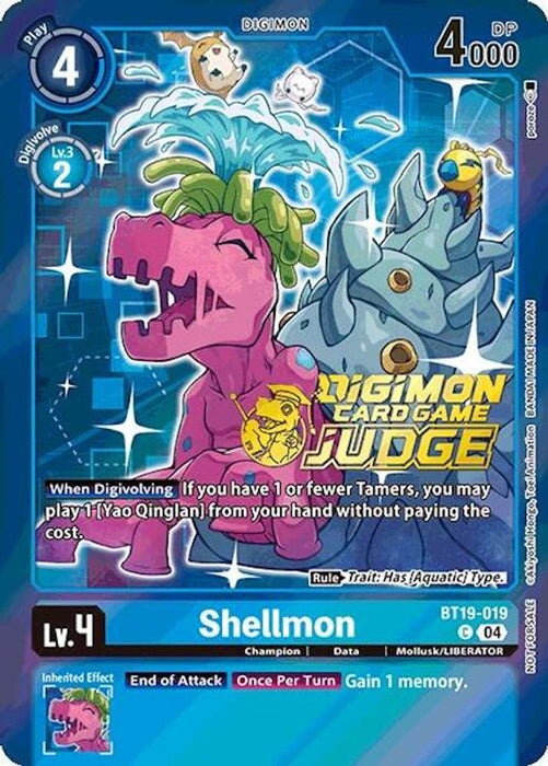Shellmon (Judge Pack 2025 Wave 1) (#BT19-019 C) (Release Special Booster 2.0) Near Mint Foil